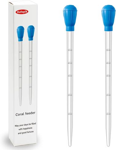 17.7in 1 Pieces Long Pipette for Fish Tank Coral Food Feeder Long Syringe Reef Coral Food Spot Feeder Tube for Reef Aquatic Plant Spider Snake Lizard，for Axolotl Tank Accessories in Kuwait