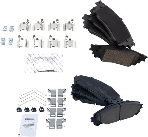 Front and Rear Brake Pad Set Ceramic Hardware Compatible with 2015-2017 Lexus NX200t 2018-2021 NX300 2015-2020 NX300h 2020 Toyota Avalon Camry in Saudi Arabia