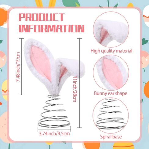 13 Pcs Easter Tree Decorations Easter Day Bunny Ears Tree Topper Foam Carrot Hanging Ornaments for Tree Decorations Home School Office Spring Party Supplies in Kuwait