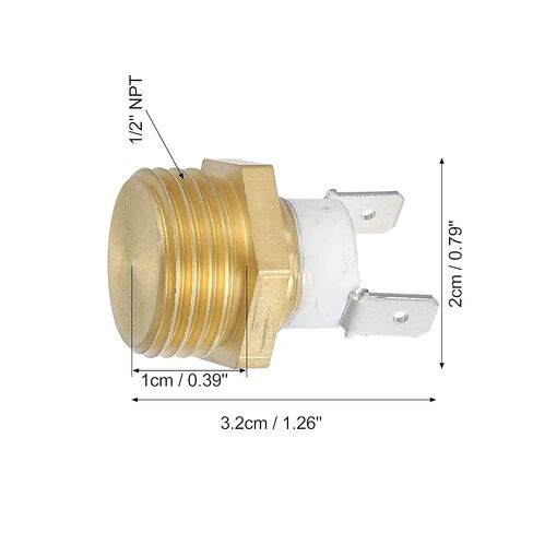 Unifizz Universal Automotive Radiator Engine Cooling Fan Temperature Thermo Sensor Switch 1/2'' NPT 200 Degrees on 185 Degrees Off in Saudi Arabia