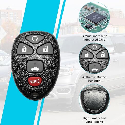 Car Key Fob Keyless Entry Remote 315MHz 22733524 / KOBGT04A for Saturn Sky/Aura 2007-2009 for Buick Lacrosse 2005-2009 for Chevrolet Cobalt/Malibu for Pontiac G5 / G6 / Grand Prix | 5 Buttons in Saudi Arabia