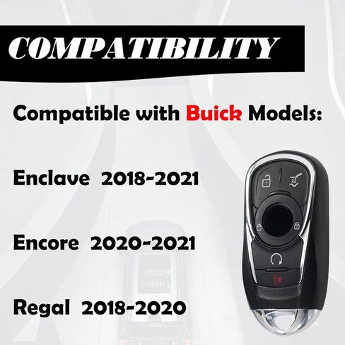 MechanMagic Key Fob Replacement fits for Buick Regal 2018-2020 Encore 2020-2021 Enclave 2018 2019 2020 2021 Keyless Entry Remote Control HYQ4EA 13506668 13521090 13532395 5944126 in Saudi Arabia