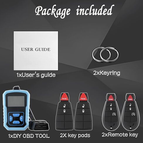 IYZ-C01C DIY Key Fob Replacement kit Dodge RAM 2008 2009 2010 2011 2012, Grand Caravan Chrysler Town Country Jeep Grand Cherokee Keyless Entry Remote with Easy Simple OBD Tool in Saudi Arabia