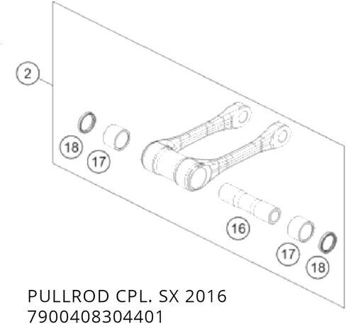 Rear Linkage PULLROD CPL. SX Shock for KTM 125-450 SX/SX-F/XC/XC-F 2015-2022 for HUSQVARNA 125-450 TC/TX/FX/FC/FS 2016-2022 GASGAS 125-450 EC/EX/MC 2021-2023 - 7900408304401 in Saudi Arabia