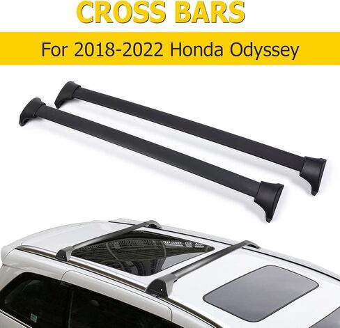 AUXMART 2 قطعة حامل السقف قضبان متقاطعة متوافقة مع Honda CR-V 2002 2003 2004 2005 2006، قضبان السكك الحديدية المصنوعة من الألومنيوم على طراز OE حامل الأمتعة (أسود) in Kuwait