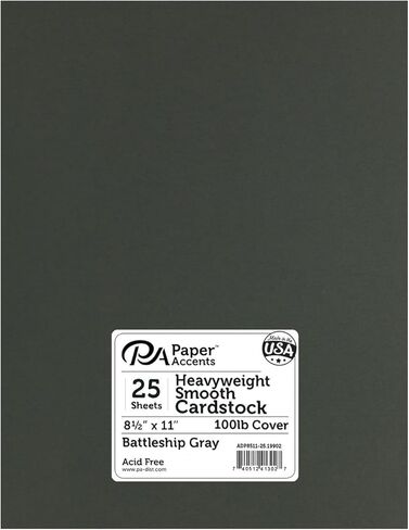 PA Paper Accents Heavyweight Smooth Cardstock 8.5" x 11" Twilight, 100lb colored cardstock paper for card making, scrapbooking, printing, quilling and crafts, 25 piece pack in Saudi Arabia