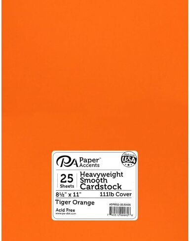 PA Paper Accents Heavyweight Smooth Cardstock 8.5" x 11" Twilight, 100lb colored cardstock paper for card making, scrapbooking, printing, quilling and crafts, 25 piece pack in Saudi Arabia