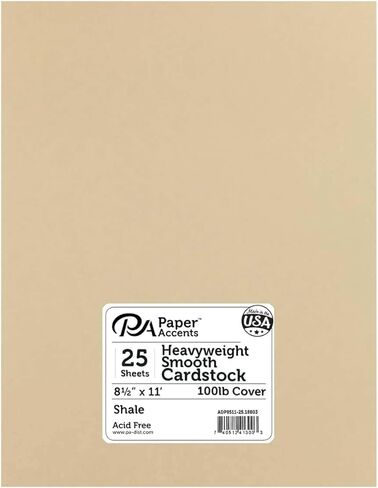 PA Paper Accents Heavyweight Smooth Cardstock 8.5" x 11" Twilight, 100lb colored cardstock paper for card making, scrapbooking, printing, quilling and crafts, 25 piece pack in Saudi Arabia