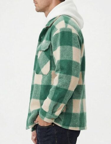 ZAFUL Men's Shacket Aztec Print Shirt Jacket Flannel Button Up Turndown Collar Overshirt Chest Pocket Button Flap Thick Shirt in Saudi Arabia