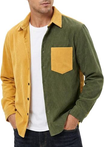 ZAFUL Men's Shacket Aztec Print Shirt Jacket Flannel Button Up Turndown Collar Overshirt Chest Pocket Button Flap Thick Shirt in Saudi Arabia