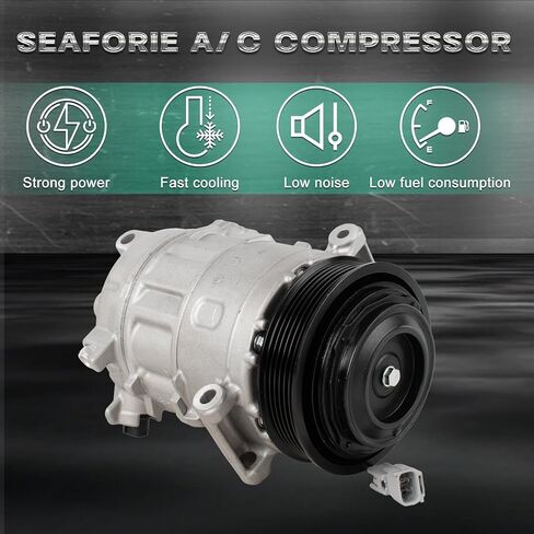 68103197AA Air Conditioner A/C Compressor w/Clutch Compatible with Jeep Cherokee Chrysler 200 2014-2021 68103197AB 68103197AC in Kuwait