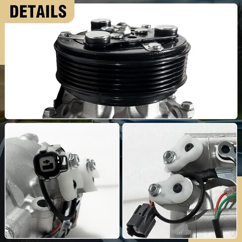 Air Conditioner AC Compressor Fits for for Honda Civic 1.7L 2001,for Honda Prelude 2.2L 1997-2001, for Acura EL 1.7L 2001, CO 10541AC 38810P5M006 38810P5M016 38810PLAE01 in Saudi Arabia