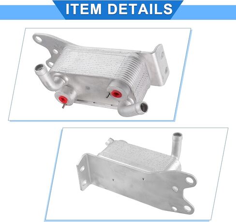 Engine Oil Cooler Compatible for Ford F-250 Super Duty 2008-2010, Durable Aluminum Alloy Silver Tone Transmission Oil Cooler in Saudi Arabia