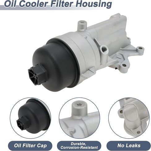 Engine Oil Filter Housing for Mini Cooper 1.6L L4 2010-2015 No.11428643757/11427583111 Transmission Oil Cooler Aluminum Alloy 1 Pc in Saudi Arabia