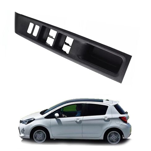 Front Armrest Upper Panel RH Window Switch Bezel Right Driver Side Compatible with Toyota Vitz Yaris 2010-2014 Replaces 74231-52630-C0 in Saudi Arabia