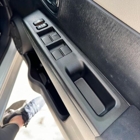 Front Armrest Upper Panel RH Window Switch Bezel Right Driver Side Compatible with Toyota Vitz Yaris 2010-2014 Replaces 74231-52630-C0 in Saudi Arabia