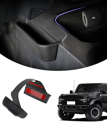 Fit for Bronco Center Console Organizer, Center Console Gear Shift Hidden Storage Box Console Tray Interior Accessories Compatible with Ford Bronco 2021 2022 2023 2024 2025(Hidden Storage) in Kuwait