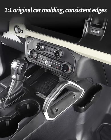 Fit for Bronco Center Console Organizer, Center Console Gear Shift Hidden Storage Box Console Tray Interior Accessories Compatible with Ford Bronco 2021 2022 2023 2024 2025(Hidden Storage) in Kuwait
