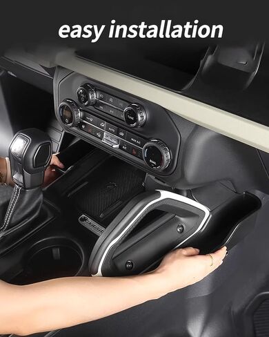 Fit for Bronco Center Console Organizer, Center Console Gear Shift Hidden Storage Box Console Tray Interior Accessories Compatible with Ford Bronco 2021 2022 2023 2024 2025(Hidden Storage) in Kuwait