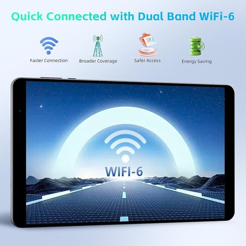 HAOVM M8 Android 14 Tablet 8 inch, 8 core CPU, 12GB+64GB，2TB Expandable, HD IPS Display, Widevine L1,Wi-Fi 6, BT5.4, 5MP+8MP Camera, 5100mAh Large Battery, Tablet for Kids, Black in Kuwait