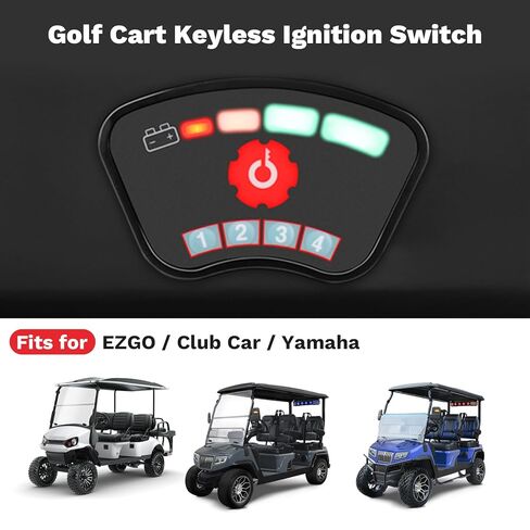 Golf Cart Keyless Ignition Switch Fits for EZGO TXT Club Car DS Precedent Tempo Onward Yamaha Golf Cart Keyless Start Remote Switch System No Key Required Replacement Accessories in Saudi Arabia