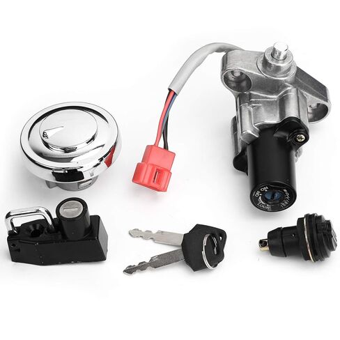 Topteng Ignition Starter Switch Key Kit with Fuel Gas Cap for Yamaha XVS250 Drag Star 2000-17, XVS650 V-Star Custom 1998-2017, XVS1100 V-Star Custom 1999-2011, XVS650AT V-Star Silverado 2003-2011 in Saudi Arabia