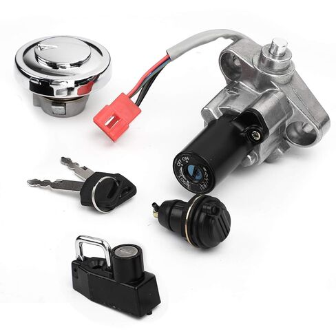 Topteng Ignition Starter Switch Key Kit with Fuel Gas Cap for Yamaha XVS250 Drag Star 2000-17, XVS650 V-Star Custom 1998-2017, XVS1100 V-Star Custom 1999-2011, XVS650AT V-Star Silverado 2003-2011 in Saudi Arabia