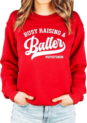 Olive Loves Apple Busy Raising a Baller Sweatshirt for Women Sports Mom Sweater for Ladies in Saudi Arabia
