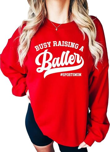 Olive Loves Apple Busy Raising a Baller Sweatshirt for Women Sports Mom Sweater for Ladies in Saudi Arabia