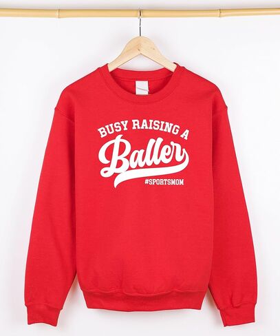 Olive Loves Apple Busy Raising a Baller Sweatshirt for Women Sports Mom Sweater for Ladies in Saudi Arabia