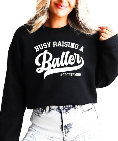 Olive Loves Apple Busy Raising a Baller Sweatshirt for Women Sports Mom Sweater for Ladies in Saudi Arabia