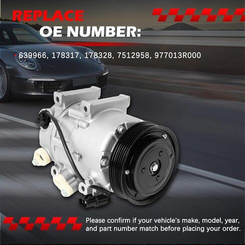 ضاغط مكيف الهواء مع قابض مناسب لـ K-ia Optima 2.4L 2.0L 2012-2018، لـ H-yundai Sonata 2012 2013 2014، استبدل 639966 178317 178328 7512958 in Saudi Arabia