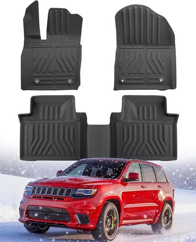 Floor Mats for Jeep Grand Cherokee: 2011-2021(Not for L), All Weather Floor Liners Car Accessories for Grand Cherokee 2021 2020 2019 2018 2017 2016 2015 2014 2013 2012 2011, 3PCS Lightweight Tough XPE in Saudi Arabia