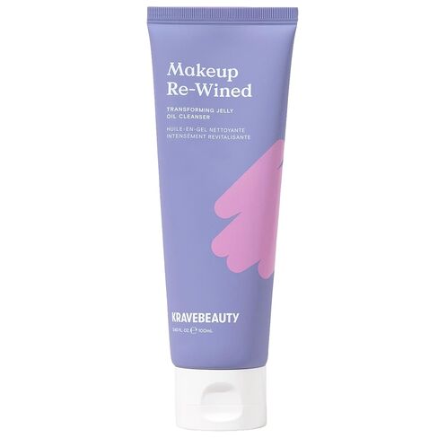 مكياج KraveBeauty مُعاد نبيذه، منظف زيت الهلام المتحول، يزيل المكياج والشوائب، مناسب لجميع أنواع البشرة، نباتي ولم يتم الإساءة إلى الحيوانات لتصنيعه، 3.38 أونصة سائلة in Saudi Arabia