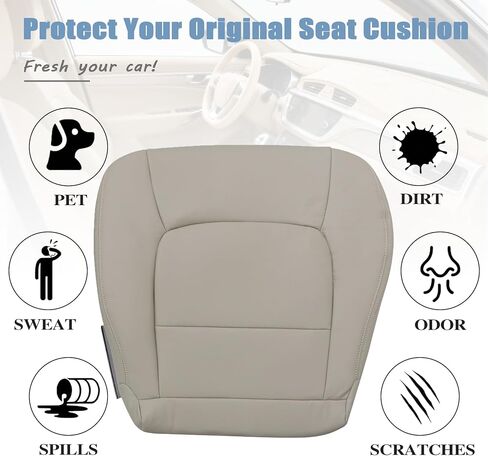 GXARTS Driver and Passenger Side Bottom Lower Replacement Leather Seat Cover Ivory Tan #LG00 or LF40 Compatible with Lexus LX470 1998 1999 2000 2001 2002 2003 2004 2005 2006 2007 in Saudi Arabia