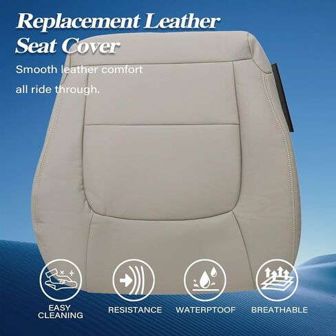 GXARTS Driver and Passenger Side Bottom Lower Replacement Leather Seat Cover Ivory Tan #LG00 or LF40 Compatible with Lexus LX470 1998 1999 2000 2001 2002 2003 2004 2005 2006 2007 in Saudi Arabia