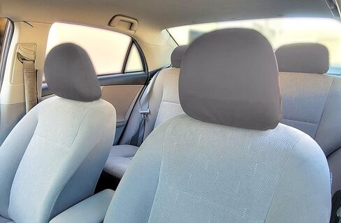 Yupbizauto Universal Headrest Covers for Cars & Trucks – Set of 2 Solid Grey Polyester Covers with Foam Backing for DVD & TV Monitors for Most Vehicles – Durable & Stylish Protection in Saudi Arabia