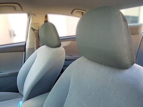Yupbizauto Universal Headrest Covers for Cars & Trucks – Set of 2 Solid Grey Polyester Covers with Foam Backing for DVD & TV Monitors for Most Vehicles – Durable & Stylish Protection in Saudi Arabia