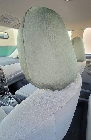 Yupbizauto Universal Headrest Covers for Cars & Trucks – Set of 2 Solid Grey Polyester Covers with Foam Backing for DVD & TV Monitors for Most Vehicles – Durable & Stylish Protection in Saudi Arabia