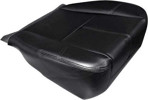 Driver & Passenger Bottom & Top Replacement Leather Seat Covers Compatible with Chevy Tahoe Suburban Avalanche Yukon Silverado Sierra 2007 2008 2009 2010 2011 2012 2013 2014#193 Ebony Black in Saudi Arabia