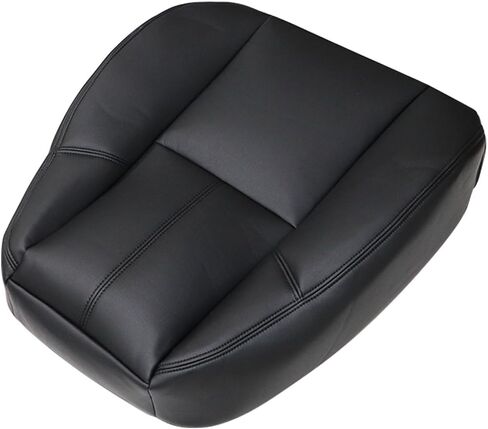 Driver & Passenger Bottom & Top Replacement Leather Seat Covers Compatible with Chevy Tahoe Suburban Avalanche Yukon Silverado Sierra 2007 2008 2009 2010 2011 2012 2013 2014#193 Ebony Black in Saudi Arabia