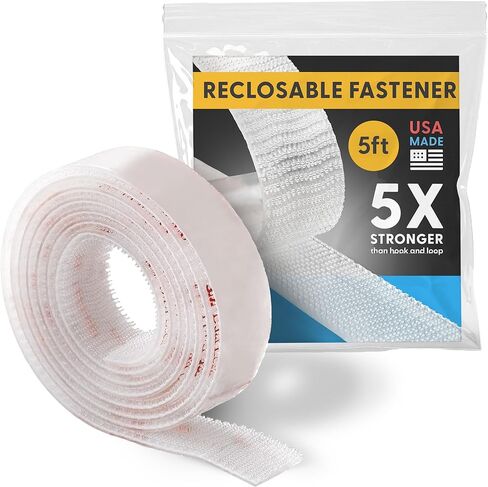 Industrial Strength - 10FT 10Pack - Clear Indoor/Outdoor Adhesive Mounting Tape - Self Mating Reclosable Fastener Compatible with 3M SJ3550 / SJ3560 Dual Lock in Saudi Arabia