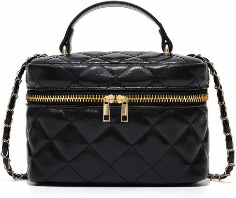 Small purses for women travle: black trendy shoulder bag with 8 organizations help easy seaching in Saudi Arabia