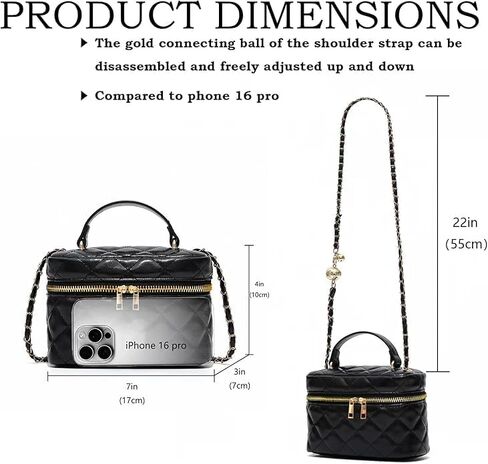 Small purses for women travle: black trendy shoulder bag with 8 organizations help easy seaching in Saudi Arabia
