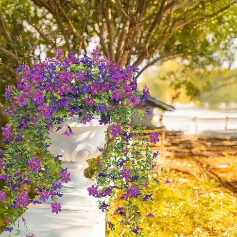 الأرجواني وهمية الأمهات الاصطناعي شنقا الزهور النباتات سقوط الزهور للديكور في الهواء الطلق 2 جهاز كمبيوتر شخصى فو الحرير ديزي مع أوراق زهرة اصطناعية في الهواء الطلق لزارع شرفة الشرفة الفناء ساحة الديكور in Kuwait