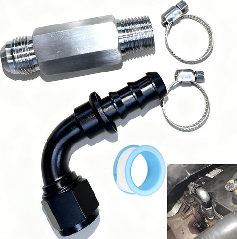 Top Heater Hose Fitting Upgrade Fit For Dodge Ram 6.7L Cummins 2007.5+ with Upgraded Aluminum Stainless Steel in Kuwait