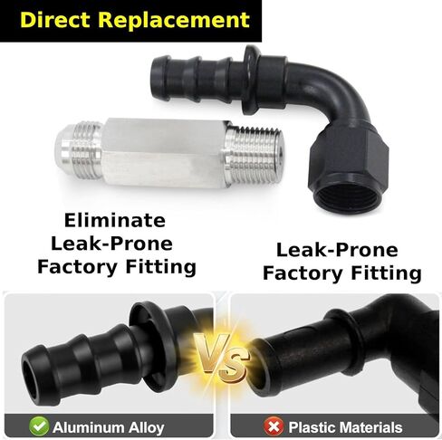 Top Heater Hose Fitting Upgrade Fit For Dodge Ram 6.7L Cummins 2007.5+ with Upgraded Aluminum Stainless Steel in Kuwait