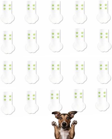 Furry Fun Market. Pet Shoe Cover. 20 Pcs Pet Shoes with Adjustable Self-Adhesive Bandage, Dog Disposable Foot Covers for Outdoor & Indoor Walking (S) in Saudi Arabia