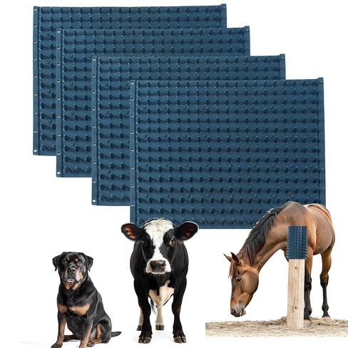 Horse Scratching Post Pad 2-Pack, Cow Scratching Post, Equine Back Scratcher Pad for Horses, Cows, Goats, Dogs and Livestock,Blue in Saudi Arabia
