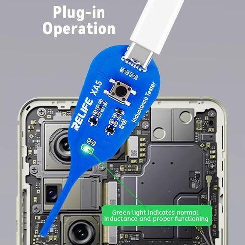 اختبار الحث XA5 | جهاز اختبار لفائف اللوحة الأم، كاشف محث لوحة الدائرة الإلكترونية لهاتف الكمبيوتر الشخصي، إصلاح اللوحة الأم، الحث الكهرومغناطيسي، أداة فحص الأخطاء السريعة in Kuwait